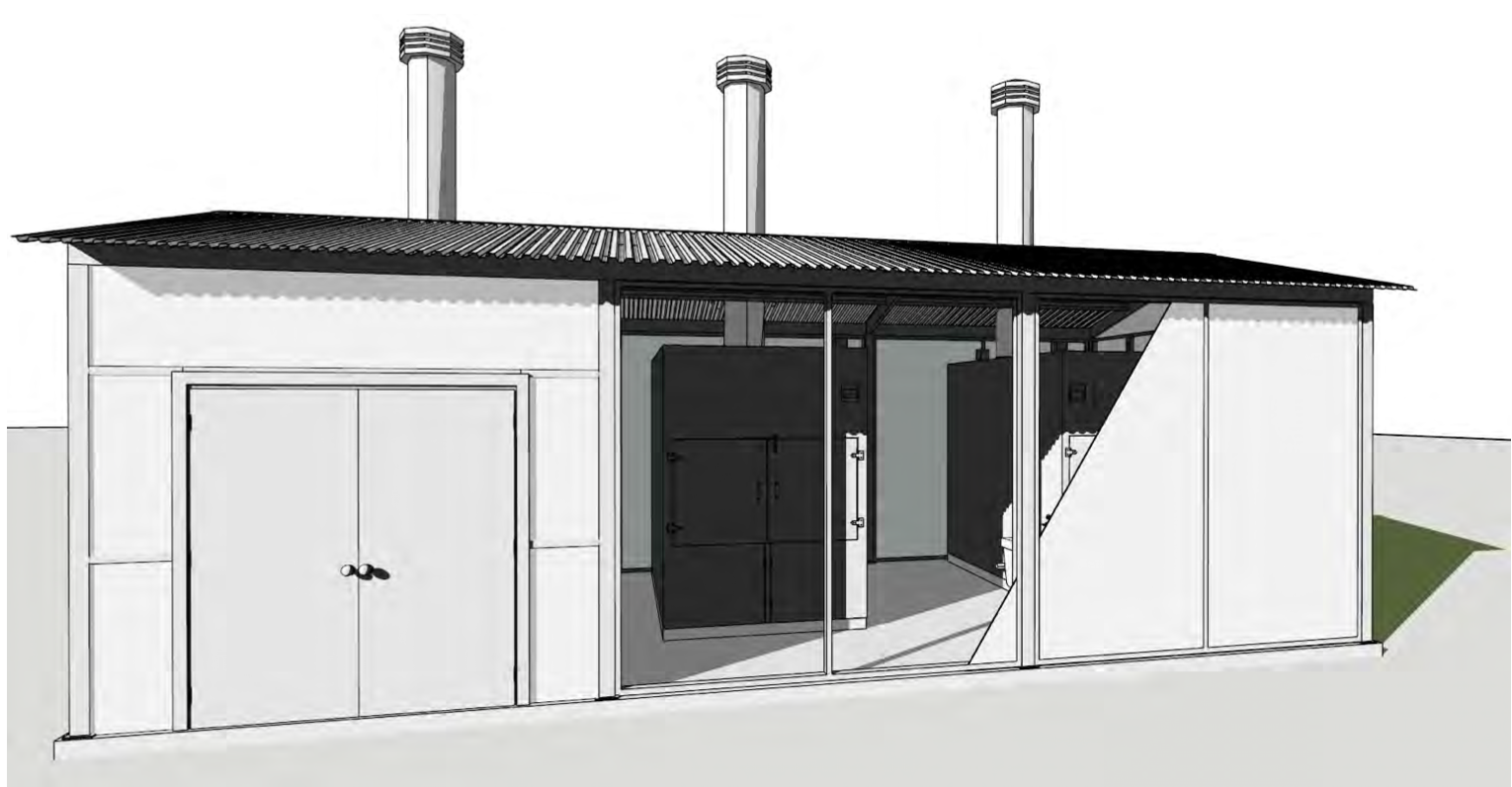 Rendering of the Smokehouse metal building in Austin, Texas